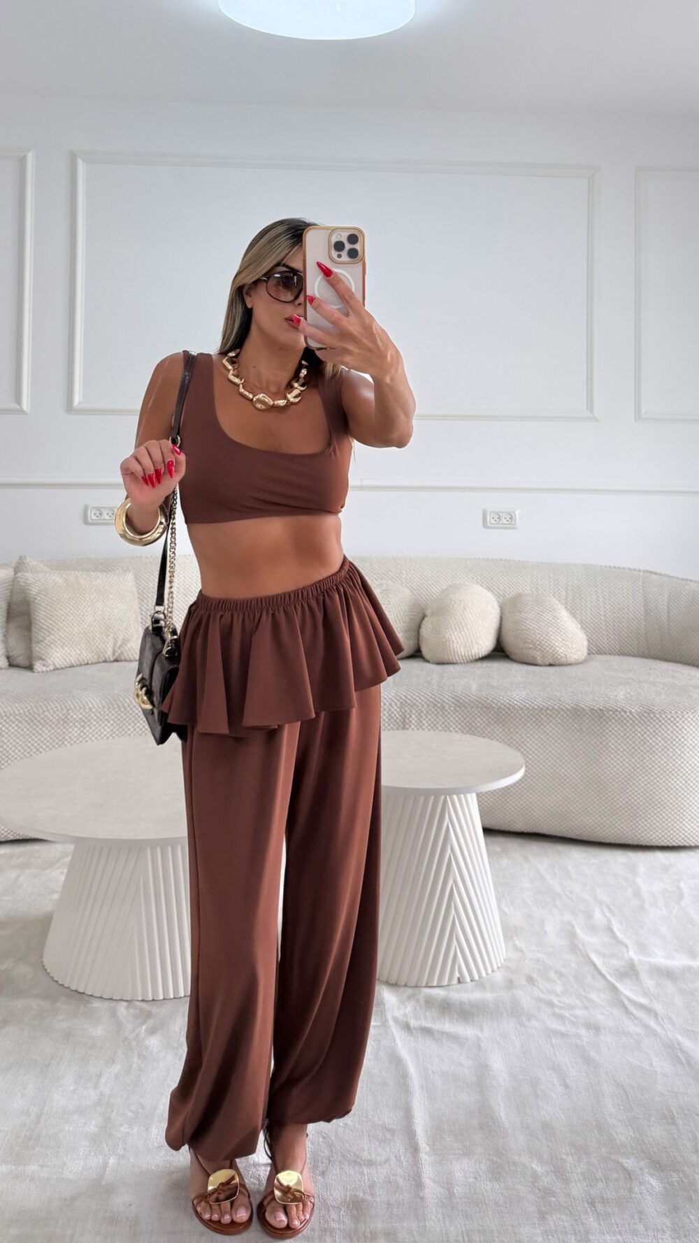 חליפת סוואנה חומה