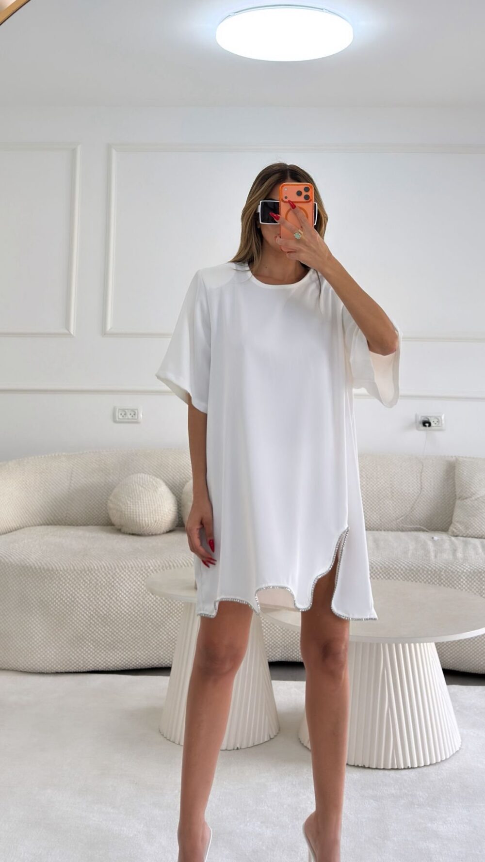 שמלת מייזי⁩ לבנה